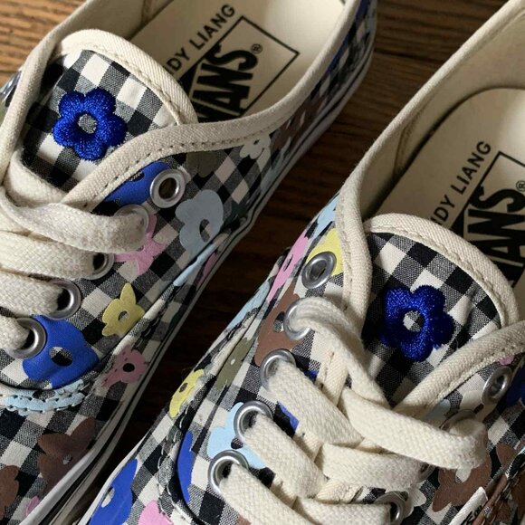 Vans X Sandy Laing Authentic 44Dx Gingham/Floral - Sz. 9W/7.5M - Picture 7 of 9